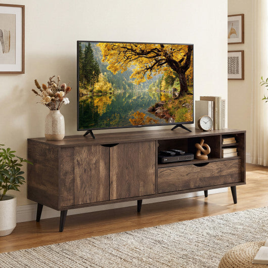 TV Stand for TVs up to 65 Inches Rustic Entertainment Center-Brown LuxuryLifeWay Online Store