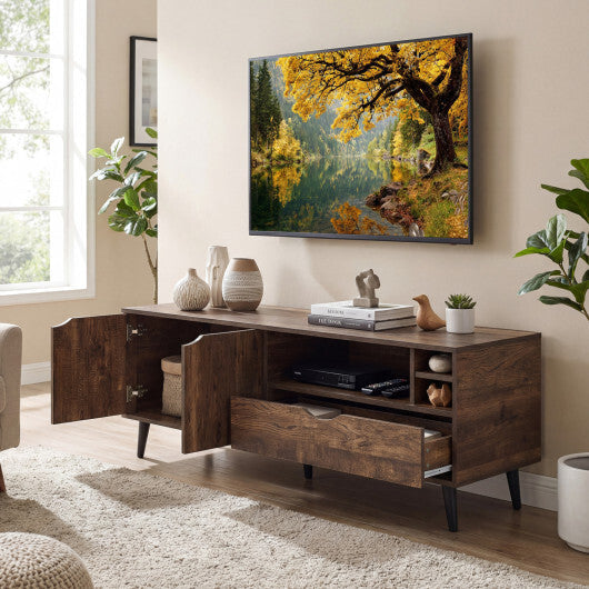 TV Stand for TVs up to 65 Inches Rustic Entertainment Center-Brown LuxuryLifeWay Online Store