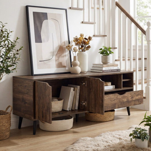 TV Stand for TVs up to 65 Inches Rustic Entertainment Center-Brown LuxuryLifeWay Online Store
