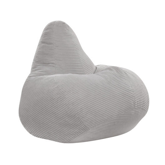Bean Bag Chair for Adults Accent Lazy Sofa with Skin-friendly Corduroy Cover and Soft Sponge Filling-Blue LuxuryLifeWay Online Store