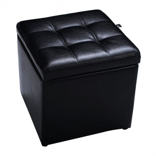 16 Inch Ottoman Pouffe Storage Box Lounge Seat Footstools LuxuryLifeWay Online Store