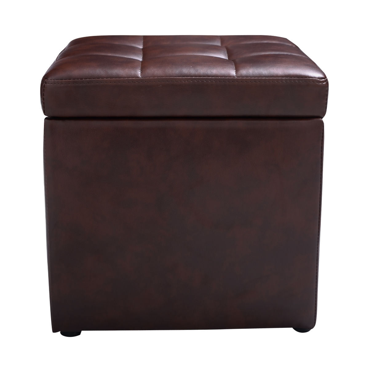 16 Inch Ottoman Pouffe Storage Box Lounge Seat Footstools - Color: Brown LuxuryLifeWay Online Store