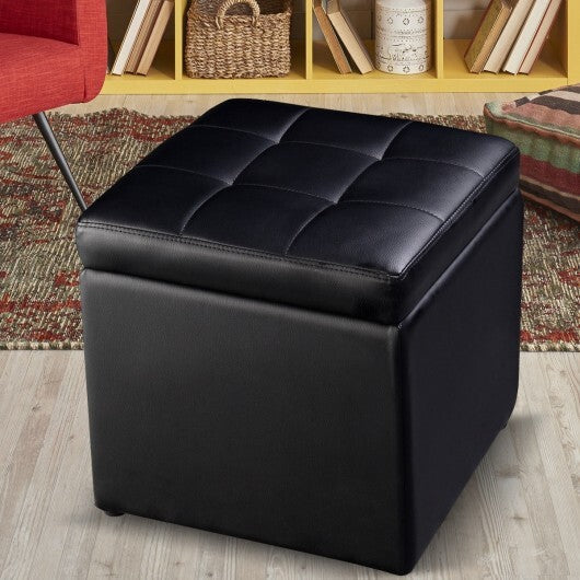 16 Inch Ottoman Pouffe Storage Box Lounge Seat Footstools LuxuryLifeWay Online Store