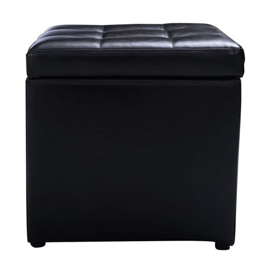 16 Inch Ottoman Pouffe Storage Box Lounge Seat Footstools LuxuryLifeWay Online Store