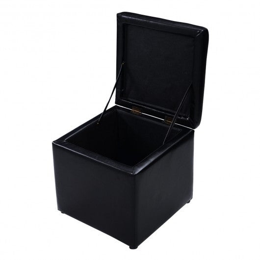 16 Inch Ottoman Pouffe Storage Box Lounge Seat Footstools LuxuryLifeWay Online Store