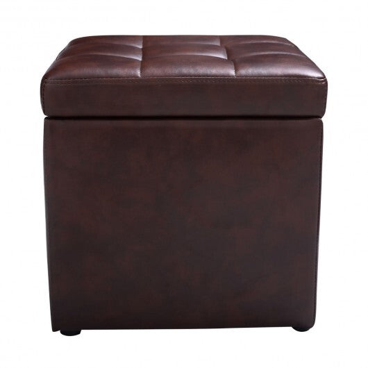 16 Inch Ottoman Pouffe Storage Box Lounge Seat Footstools LuxuryLifeWay Online Store