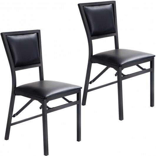 Set of 2 Metal Folding Dining Chair with Space Saving Design LuxuryLifeWay Online Store