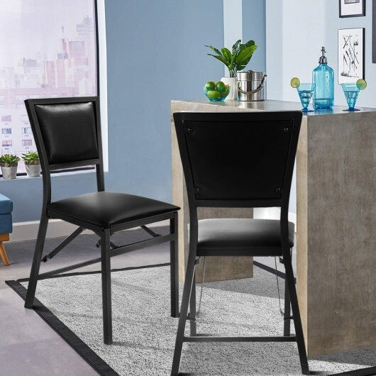 Set of 2 Metal Folding Dining Chair with Space Saving Design LuxuryLifeWay Online Store