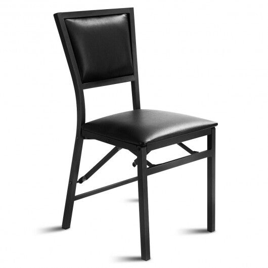Set of 2 Metal Folding Dining Chair with Space Saving Design LuxuryLifeWay Online Store