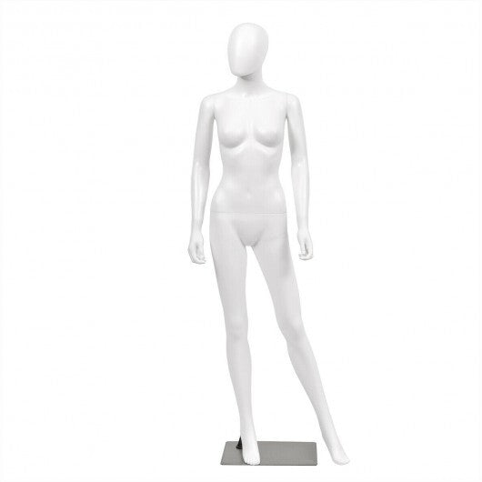 5.8 ft Full Body Female Mannequin Egghead Manikin with Metal Stand