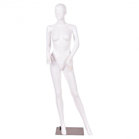 5.8 ft Plastic Female Mannequin Adjustable Detachable Manikin with Metal Stand LuxuryLifeWay Online Store