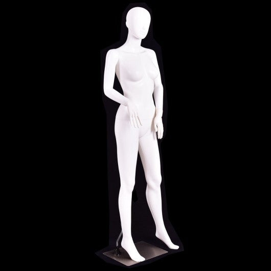 5.8 ft Plastic Female Mannequin Adjustable Detachable Manikin with Metal Stand LuxuryLifeWay Online Store