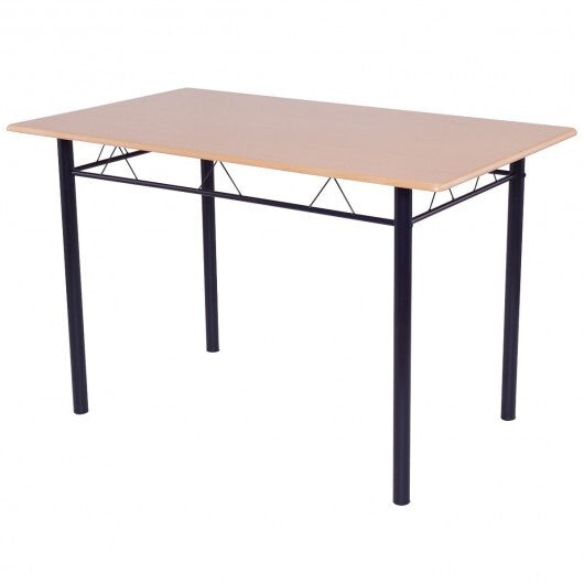 5 Pieces Wood Metal Dining Table Set with 4 Chairs-Natural LuxuryLifeWay Online Store