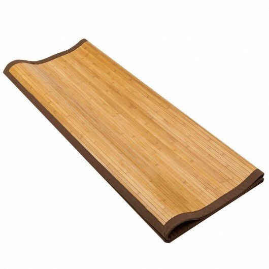 5 x 8 Feet Bamboo Floor Mat with Anti-Slip Backing for Living Room Bedroom