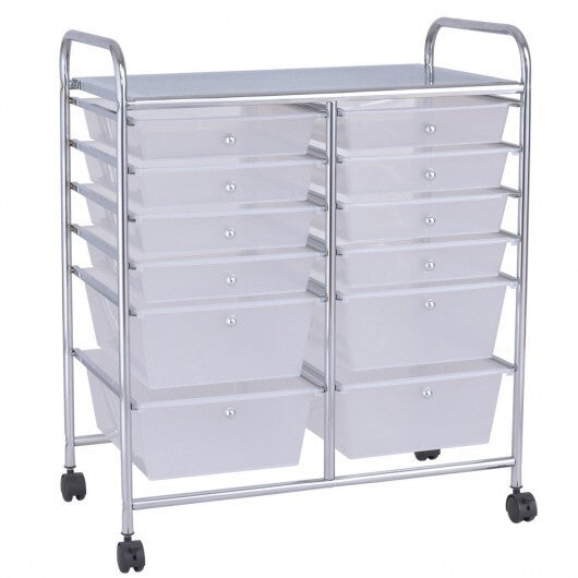 12 Storage Drawer Organizer Bins Rolling Cart LuxuryLifeWay Online Store