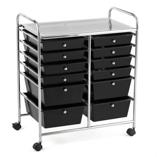 12 Storage Drawer Organizer Bins Rolling Cart LuxuryLifeWay Online Store
