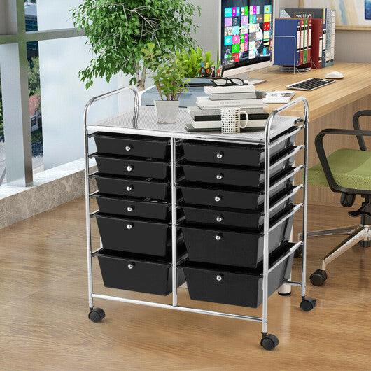 12 Storage Drawer Organizer Bins Rolling Cart LuxuryLifeWay Online Store