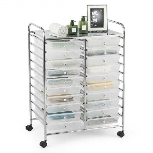 20 Drawers Storage Rolling Cart Studio Organizer-Multicolor LuxuryLifeWay Online Store