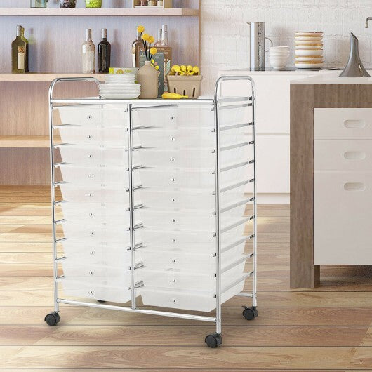 20 Drawers Storage Rolling Cart Studio Organizer-Multicolor LuxuryLifeWay Online Store