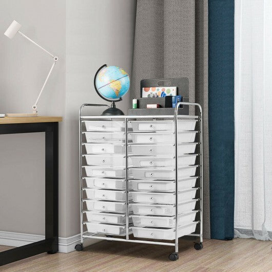 20 Drawers Storage Rolling Cart Studio Organizer-Multicolor LuxuryLifeWay Online Store
