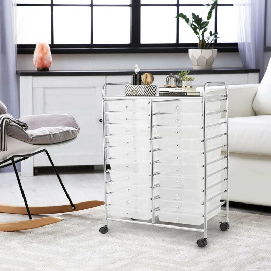 20 Drawers Storage Rolling Cart Studio Organizer-Multicolor LuxuryLifeWay Online Store