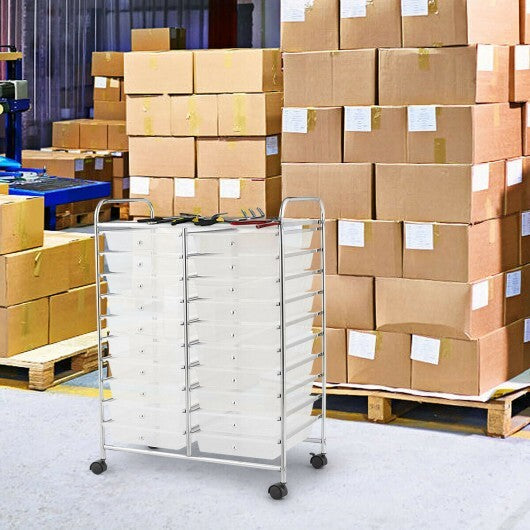 20 Drawers Storage Rolling Cart Studio Organizer-Multicolor LuxuryLifeWay Online Store