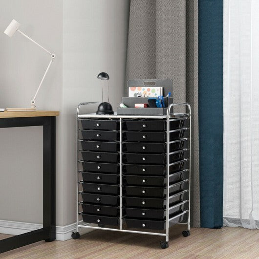 20 Drawers Storage Rolling Cart Studio Organizer-Multicolor LuxuryLifeWay Online Store