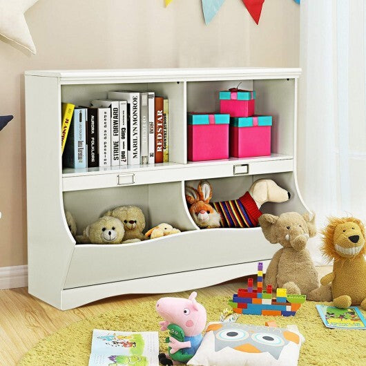 Kids Storage Unit Baby Toy Organizer Children Bookshelf Bookcase-White LuxuryLifeWay Online Store