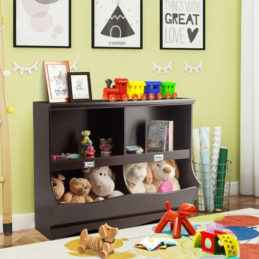 Kids Storage Unit Baby Toy Organizer Children Bookshelf Bookcase-White LuxuryLifeWay Online Store