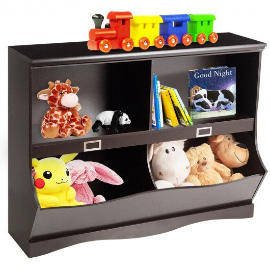 Kids Storage Unit Baby Toy Organizer Children Bookshelf Bookcase-White LuxuryLifeWay Online Store