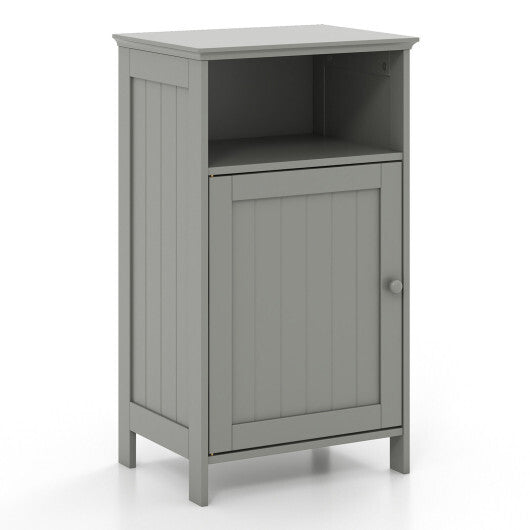 Bathroom Freestanding  Adjustable Shelf Floor Storage Cabinet-Gray - Color: Gray LuxuryLifeWay Online Store