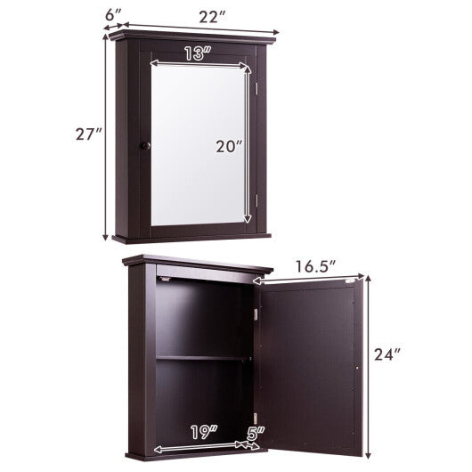 Bathroom Wall Mounted Storage Mirror Medicine Cabinet LuxuryLifeWay Online Store