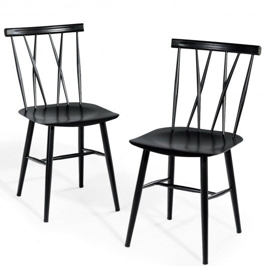 Set of 2 Modern Dining Chairs with Backrest LuxuryLifeWay Online Store
