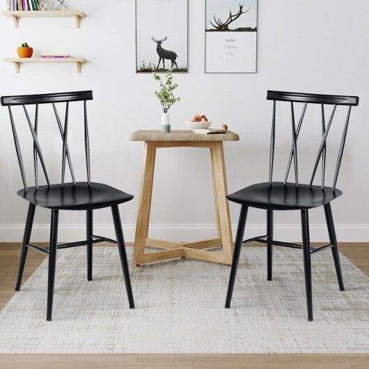 Set of 2 Modern Dining Chairs with Backrest LuxuryLifeWay Online Store