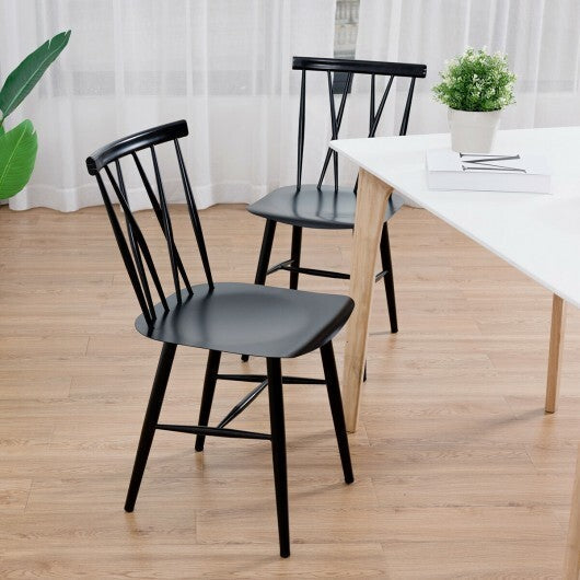 Set of 2 Modern Dining Chairs with Backrest LuxuryLifeWay Online Store
