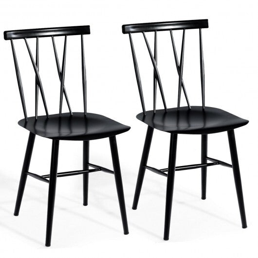 Set of 2 Modern Dining Chairs with Backrest LuxuryLifeWay Online Store