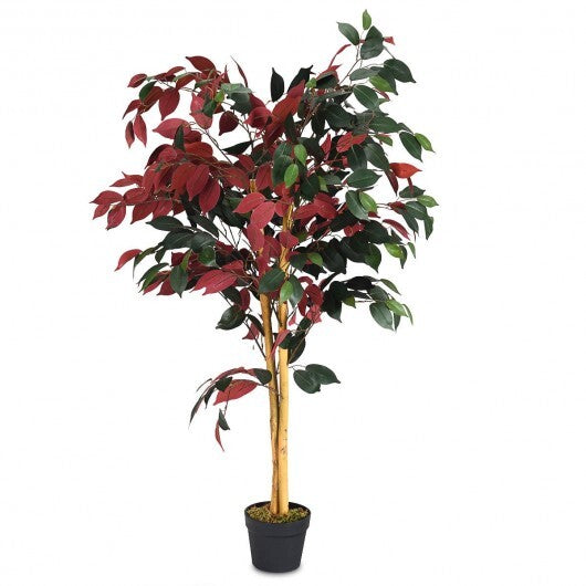4 Feet Tall Artificial Ficus Tree with Nursery Pot LuxuryLifeWay Online Store