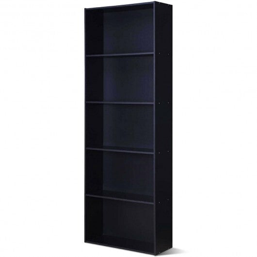5-Shelf Storage Bookcase Modern Multi-Functional Display Cabinet-White LuxuryLifeWay Online Store