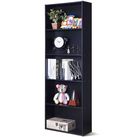 5-Shelf Storage Bookcase Modern Multi-Functional Display Cabinet-White LuxuryLifeWay Online Store