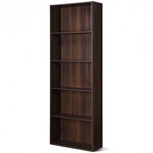 5-Shelf Storage Bookcase Modern Multi-Functional Display Cabinet-White LuxuryLifeWay Online Store