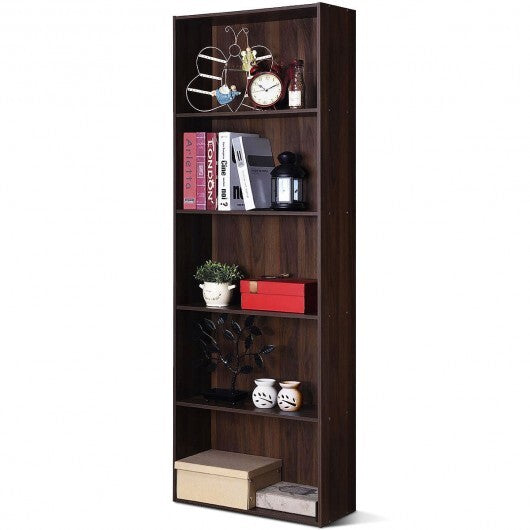 5-Shelf Storage Bookcase Modern Multi-Functional Display Cabinet-White LuxuryLifeWay Online Store