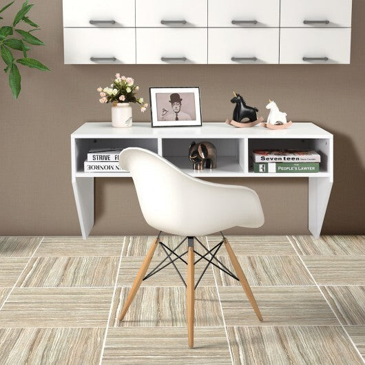Wall Mounted Floating Computer Table Desk Storage Shelf-White - Color: White LuxuryLifeWay Online Store