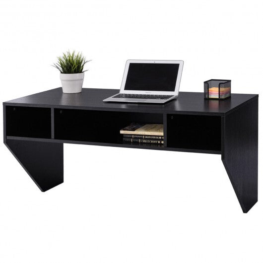 Wall Mounted Floating Computer Table Desk Storage Shelf-White LuxuryLifeWay Online Store