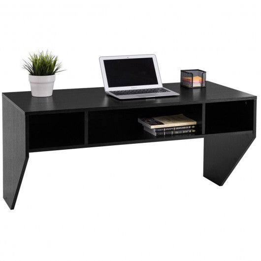 Wall Mounted Floating Computer Table Desk Storage Shelf-White LuxuryLifeWay Online Store