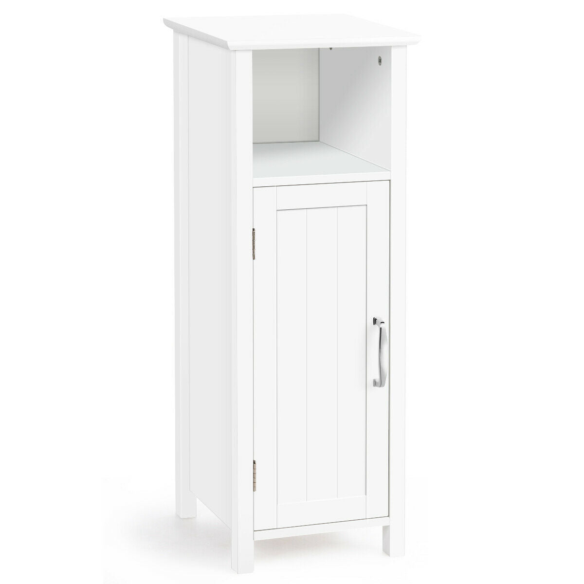 1-Door Freestanding Bathroom Cabinet with Open Shelf - Color: White LuxuryLifeWay Online Store
