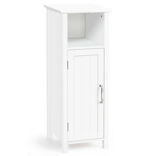 1-Door Freestanding Bathroom Cabinet with Open Shelf - Color: White LuxuryLifeWay Online Store