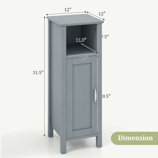 Bathroom Storage Organizer with 2-Tier Cabinet-Gray LuxuryLifeWay Online Store