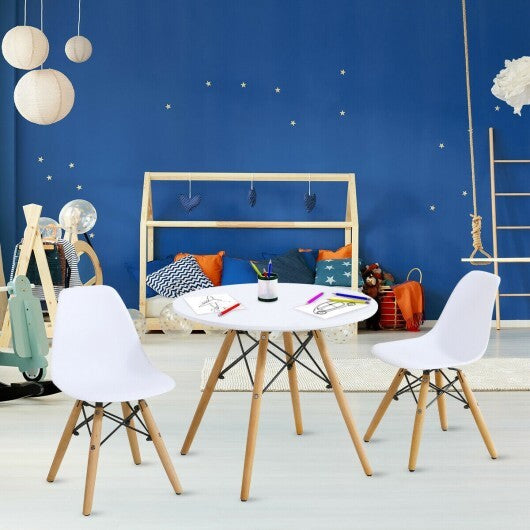 Kid's Modern Dining Table Set with 2 Armless Chairs LuxuryLifeWay Online Store