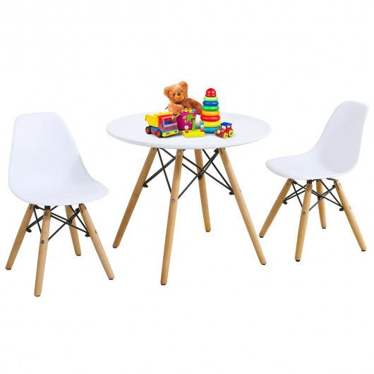 Kid's Modern Dining Table Set with 2 Armless Chairs LuxuryLifeWay Online Store