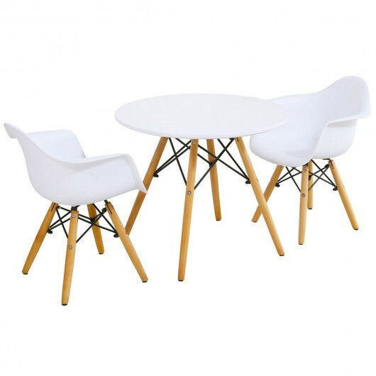 3 Pieces Kid's Modern Round Table Chair Set LuxuryLifeWay Online Store